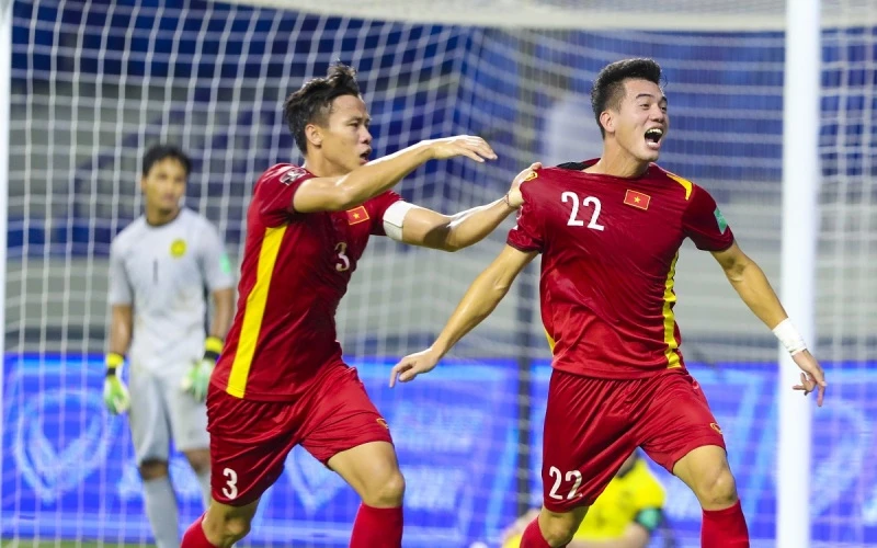 Chiến thắng kịch tính trước Malaysia giúp đội tuyển Việt Nam tiến thêm một bước tới tấm vé lịch sử vào vòng loại cuối của một kỳ World Cup. (Ảnh: AFC)