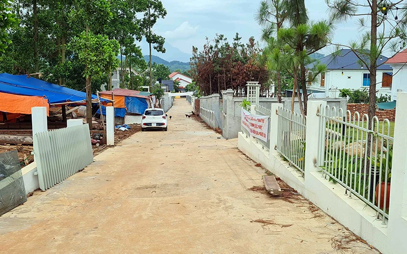 Khu vực vi phạm tại phường Liên Bảo, TP Vĩnh Yên được chia lô, làm đường.