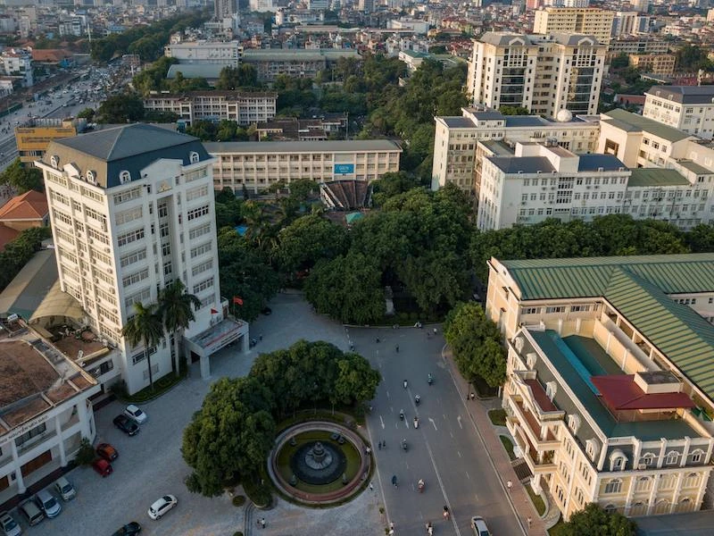 Khuôn viên Đại học Quốc gia Hà Nội nhìn từ trên cao