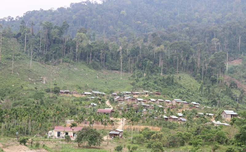 Khu tái định cư của người dân xã Trà Tập, huyện Nam Trà My.