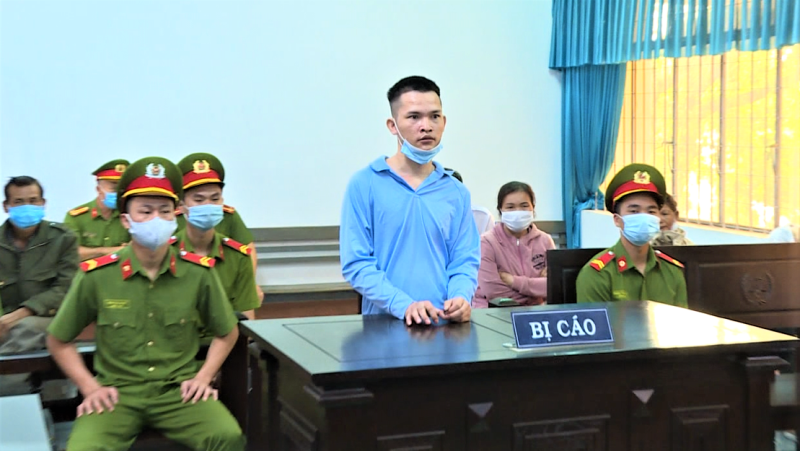 Bị cáo Lê Văn Thành tại phiên tòa.