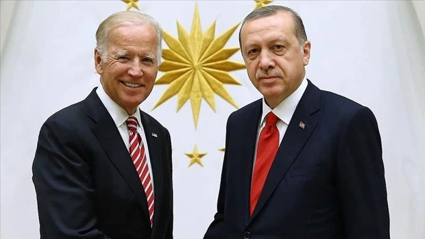Tổng thống Mỹ Joe Biden và người đồng cấp Thổ Nhĩ Kỳ Tayyip Erdogan. (Nguồn: aa.com.tr)