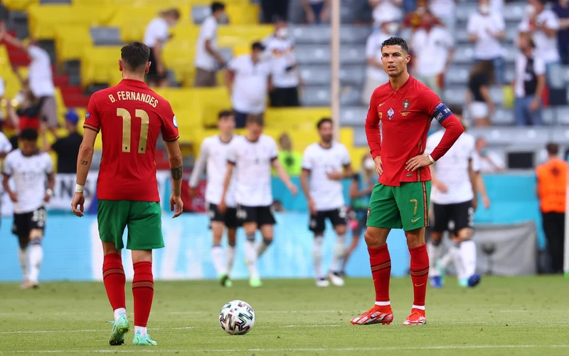 Đương kim vô địch Bồ Đào Nha đang gặp khó sau trận thua Đức 2-4 ở lượt trận thứ 2 bảng F. (Ảnh: UEFA)