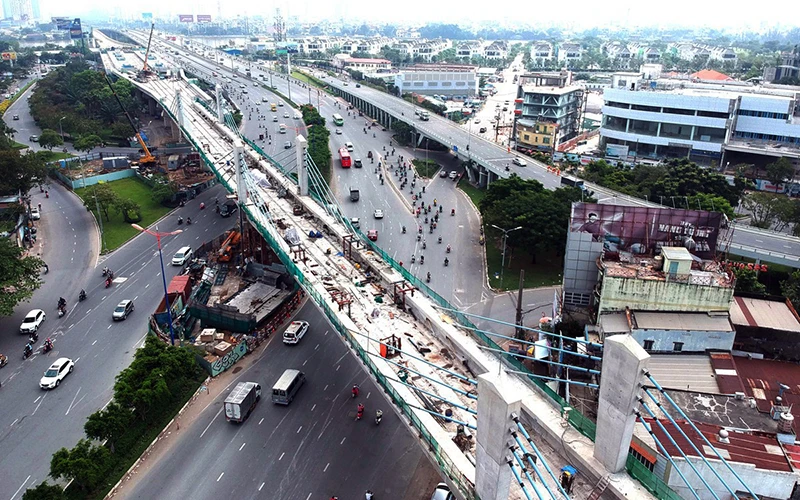 Dự án metro số 1 Bến Thành - Suối Tiên (TP Hồ Chí Minh). Ảnh: CAO THĂNG