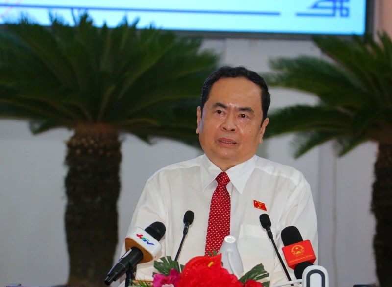 Phó Chủ tịch Thường trực Quốc hội Trần Thanh Mẫn phát biểu tại kỳ họp.