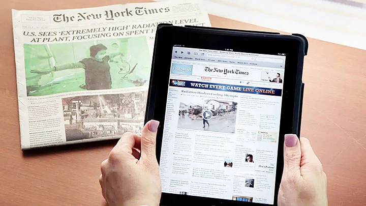 Báo The New York Times đã thành công trong kế hoạch thu phí đọc tin tức trực tuyến. Ảnh: NYT