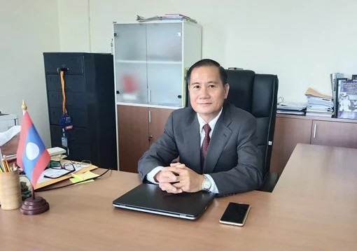 Ông Khampheuy Philapha, Tổng Giám đốc Hãng Thông tấn Lào KPL. (Ảnh: Phạm Kiên/TTXVN)