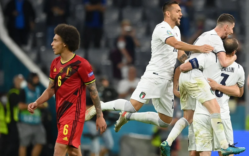 Italia giành vé vào bán kết xứng đáng sau màn trình diễn thuyết phục trước Bỉ. (Ảnh: UEFA)