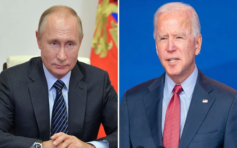 Tổng thống Nga V.Putin và Tổng thống Mỹ J.Biden. (Ảnh: RIA)