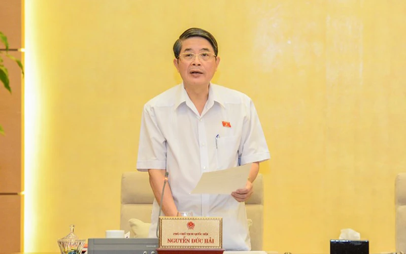 Phó Chủ tịch Quốc hội Nguyễn Đức Hải chủ trì phiên họp đầu giờ chiều 13/7 của Ủy ban Thường vụ Quốc hội. Ảnh: Duy Linh