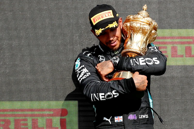 Hamilton giành chiến thắng thứ 99 tại F1 trên chính đường đua sân nhà. (Ảnh: F1)