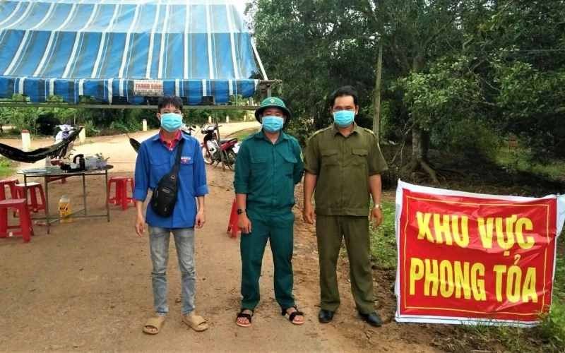 Một khu vực phong tỏa phòng, chống dịch Covid-19 trên địa bàn xã biên giới Ea Bung, huyện Ea Súp.