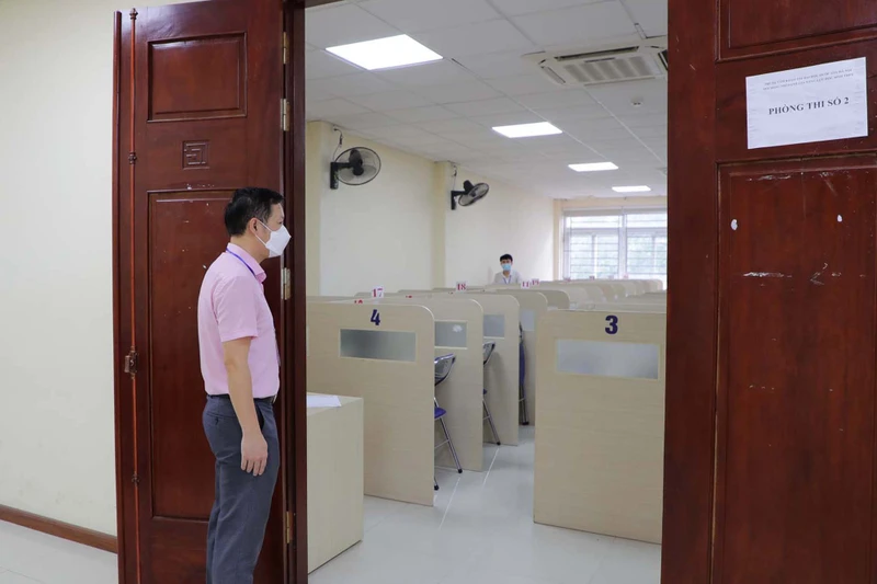 Phòng thi đánh giá năng lực tại Đại học Quốc gia Hà Nội