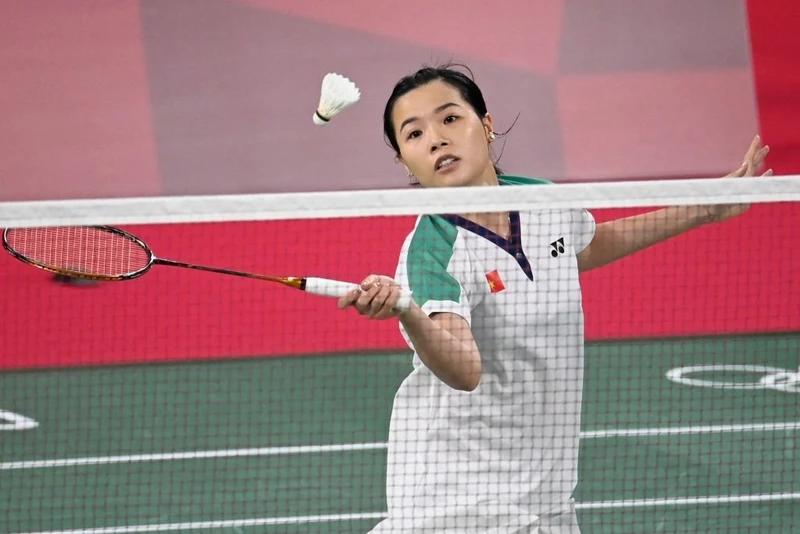 Nguyễn Thùy Linh xuất sắc vượt qua tay vợt người Pháp. (Ảnh: Getty)