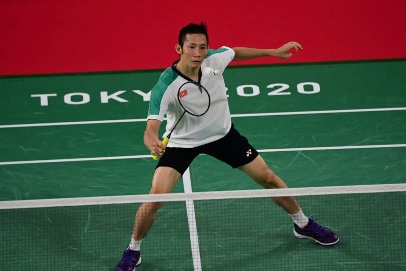 Nguyễn Tiến Minh thất bại trước tay vợt số 3 thế giới Anders Antonsen (Đan Mạch). (Ảnh: Getty)