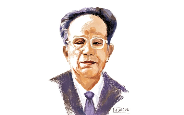 Ký họa chân dung nhà văn Nguyễn Văn Bổng của họa sĩ Đặng Tiến.