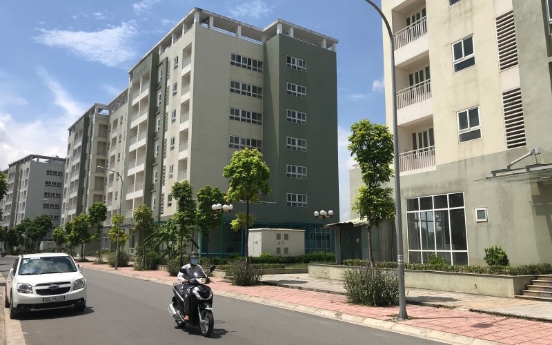 Dự án nhà tái định cư tại phường Thượng Thanh, quận Long Biên. (Ảnh: Ngọc Sơn)