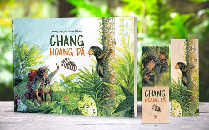 Bìa cuốn sách Chang hoang dã - gấu được bán bản quyền ở nhiều quốc gia.