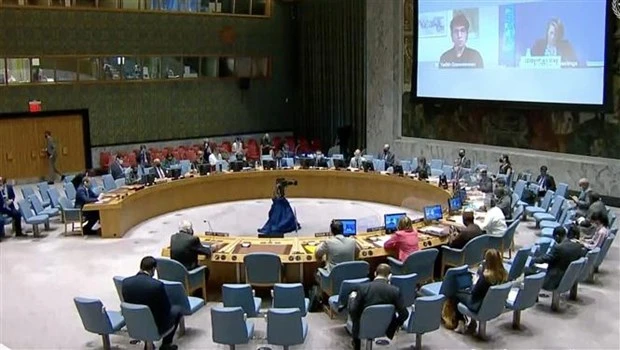Một phiên họp của Hội đồng Bảo an Liên hợp quốc. (Ảnh: TTXVN).
