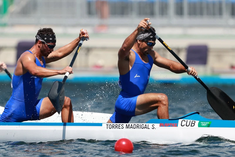 Cặp vận động viên Cuba - Serguey Torres Madrigal và Fernando Dayan Jorge Enriquez. (Ảnh: Reuters)