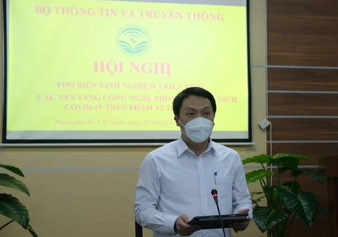 Thứ trưởng Thông tin và Truyền thông Nguyễn Huy Dũng phát biểu tại Hội nghị.