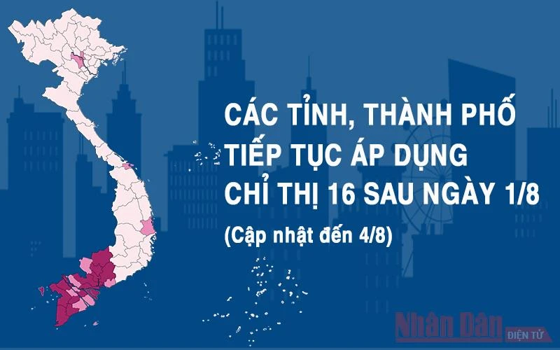 Các tỉnh, thành phố tiếp tục thực hiện Chỉ thị 16