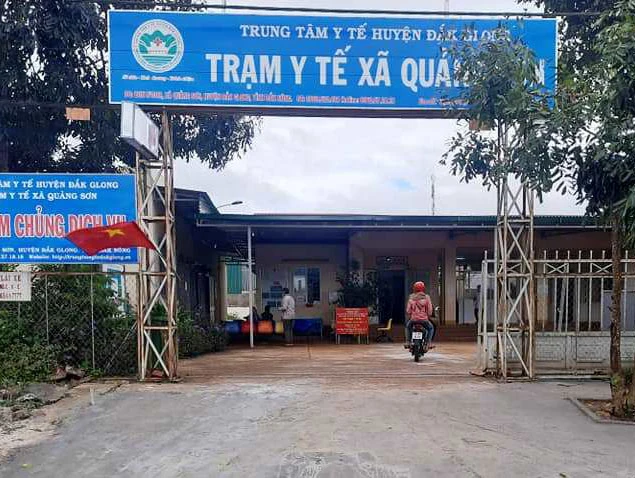Trạm y tế xã Quảng Sơn, huyện Đắk Glong, tỉnh Đắk Nông, nơi ông Lê Duy Đại làm việc.