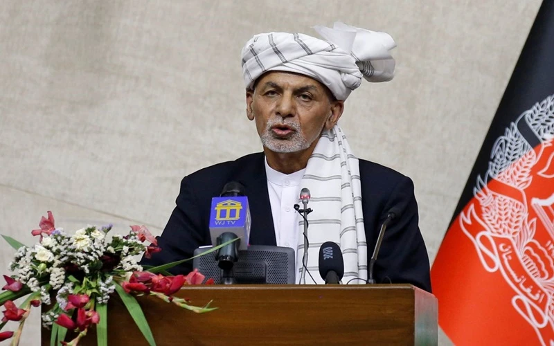 Tổng thống Ghani phát biểu trước Quốc hội Afghanistan, ngày 2/8. (Ảnh: Reuters)