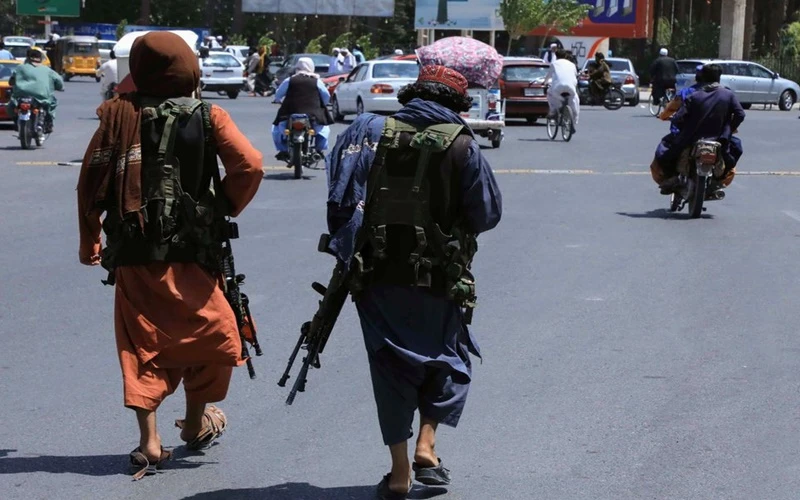 Lực lượng Taliban trên đường phố tại tỉnh Herat, Afghanistan, ngày 14/8. (Ảnh: Reuters)