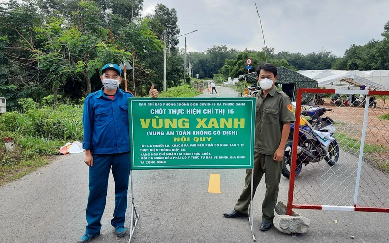 Chốt bảo vệ vùng xanh trên địa bàn xã Phước Sang, huyện Phú Giáo, tỉnh Bình Dương.