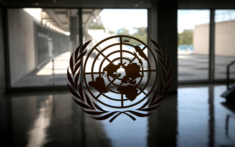 Biểu trưng của Liên hợp quốc. (Ảnh: Reuters)