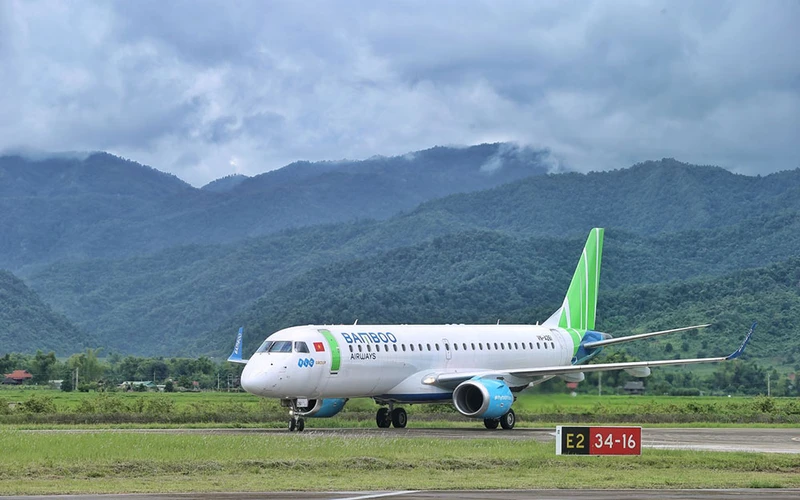 Máy bay hãng Bamboo Airways. (Ảnh: Hãng hàng không Bamboo Airways cung cấp)