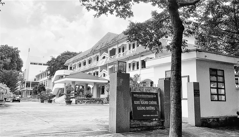 Trường cao đẳng Sư phạm Đắk Lắk, nơi xảy ra nhiều sai phạm trong năm học 2019 - 2020.