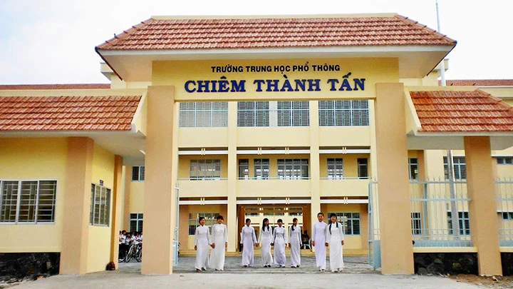 Trường THPT Chiêm Thành Tấn hôm nay. Ảnh: TL