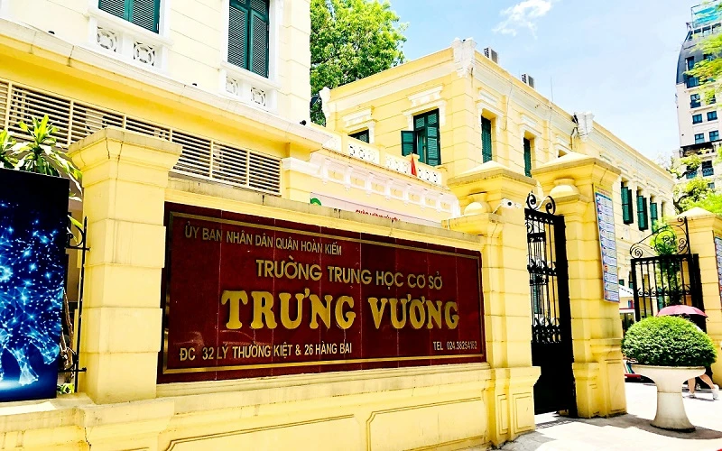 Trường THCS Trưng Vương. (Ảnh: LÊ HÀ)