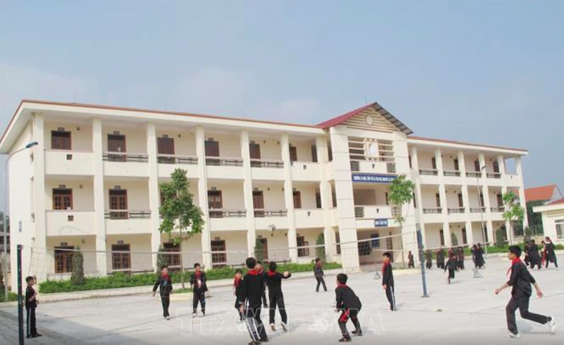 Khu nội trú của Trường phổ thông dân tộc nội trú huyện Phú Lương, Thái Nguyên. Ảnh: HOÀNG NGUYÊN/TTXVN