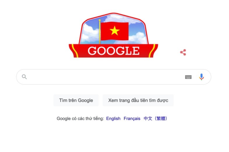 Google giao diện Quốc khánh Việt Nam: Google đón chào Quốc khánh Việt Nam bằng giao diện mới đầy hoài niệm. Nền trắng đen cùng hình ảnh lá cờ sẽ giúp bạn thấy rõ sự tôn trọng và yêu nước của Google đối với quốc gia Việt Nam. Hãy truy cập ngay để cùng chung vui dịp lễ Quốc khánh!