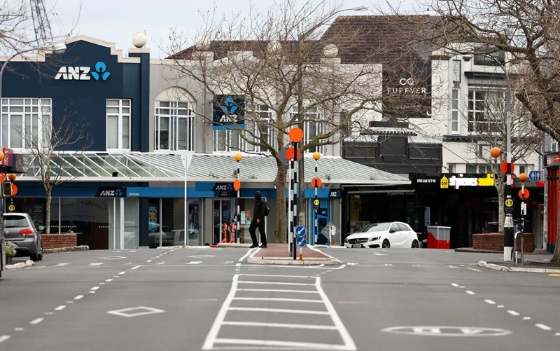 Đường phố Auckland trong thời gian phong tỏa để kiểm soát dịch Covid-19. (Ảnh: Reuters)