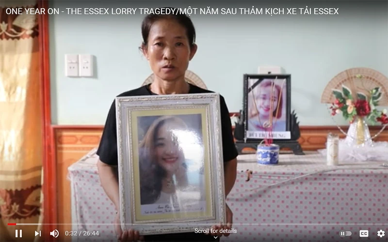 Hình ảnh trong phim “One year on the Essex lorry tragedy”.
