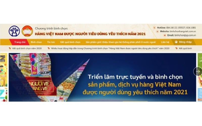 Chương trình bình chọn hàng Việt Nam được người tiêu dùng yêu thích năm 2021.