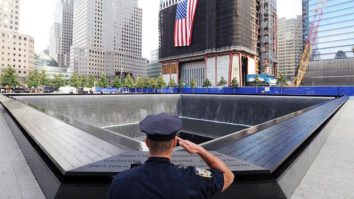 Khu Ground Zero tưởng niệm các nạn nhận của vụ khủng bố. Ảnh: THE NEW YORK POST