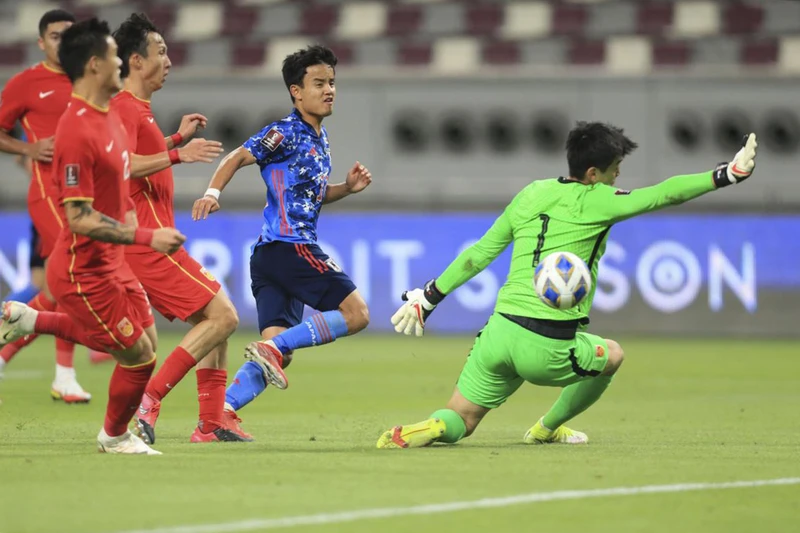 Tiền đạo Yuya Osako ghi bàn thắng duy nhất trong trận đấu. (Ảnh: NCNews)