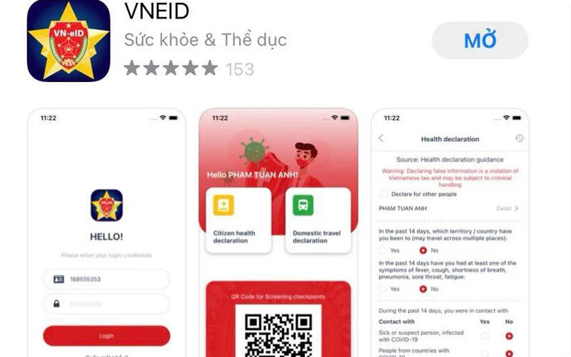 Ứng dụng VNEID đã chính thức đưa vào sử dụng, hỗ trợ khai báo và nhận mã QR, thuận tiện cho việc đi lại khi qua chốt kiểm dịch.