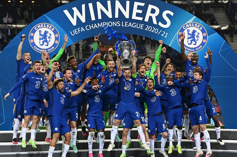Chelsea trong đêm vô địch Champions League 2020/21. (Ảnh: Getty Images)