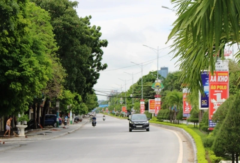 Một góc phố Quang Trung, phường Đông Vệ, thành phố Thanh Hóa.