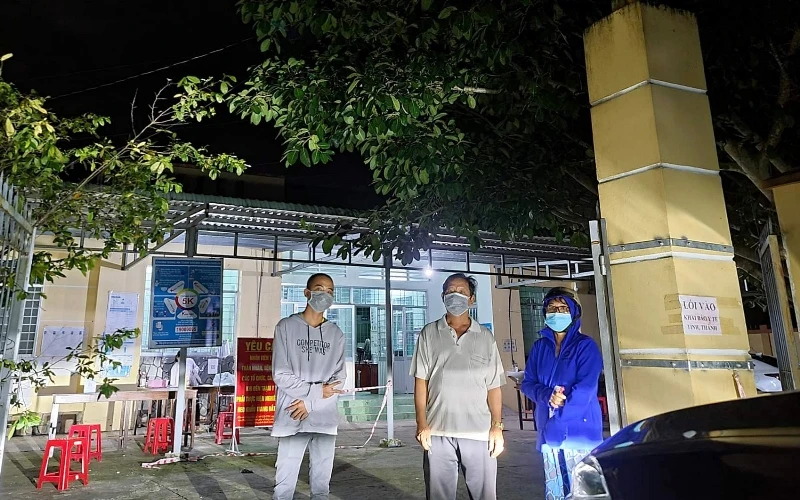 Em N.H.T đã về đến Tram y tế xã Mong Thọ B vào đêm 15/9.