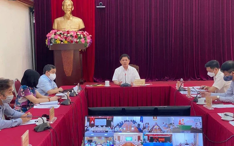 Bộ trưởng GTVT Nguyễn Văn Thể phát biểu tại cuộc họp.