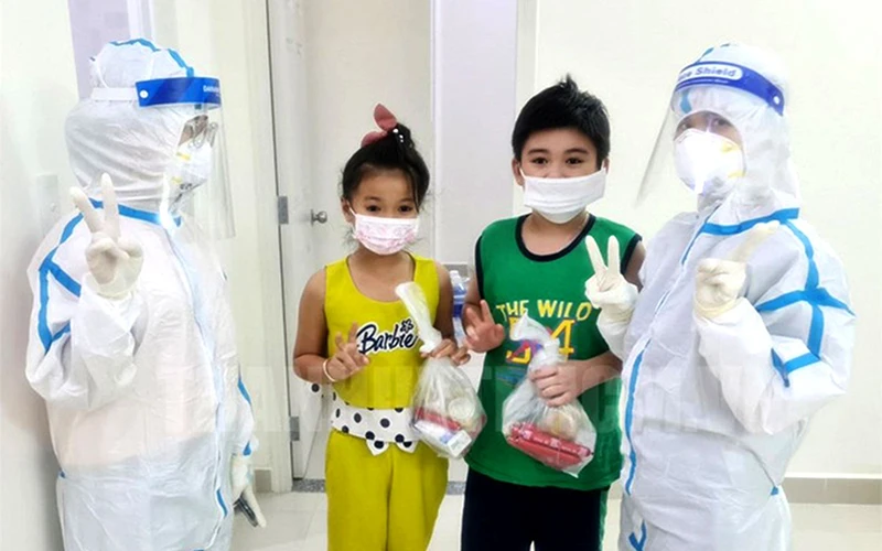 Tổ chức Tết Trung thu sớm cho trẻ em đang điều trị Covid-19 tại TP Hồ Chí Minh. Nguồn: hcmcpv.org.vn