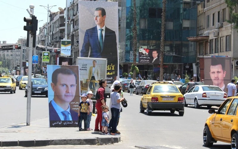 Đường phố Damascus trước ngày bầu cử Tổng thống 26/5/2021. (Ảnh: Reuters)