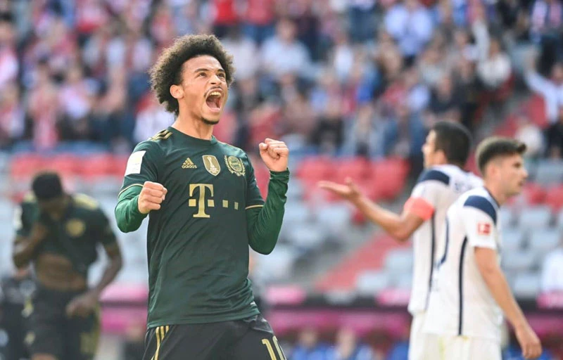 Sane góp công giúp Bayern thắng đậm. (Nguồn: Getty Images)
